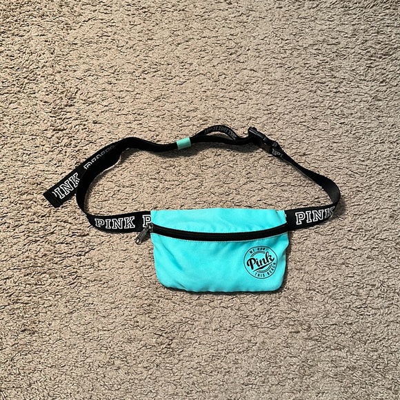 Victoria’s Secret PINK Fanny Pack Belt Bag Mint Aqua adjustable buckle strap - Picture 3 of 12